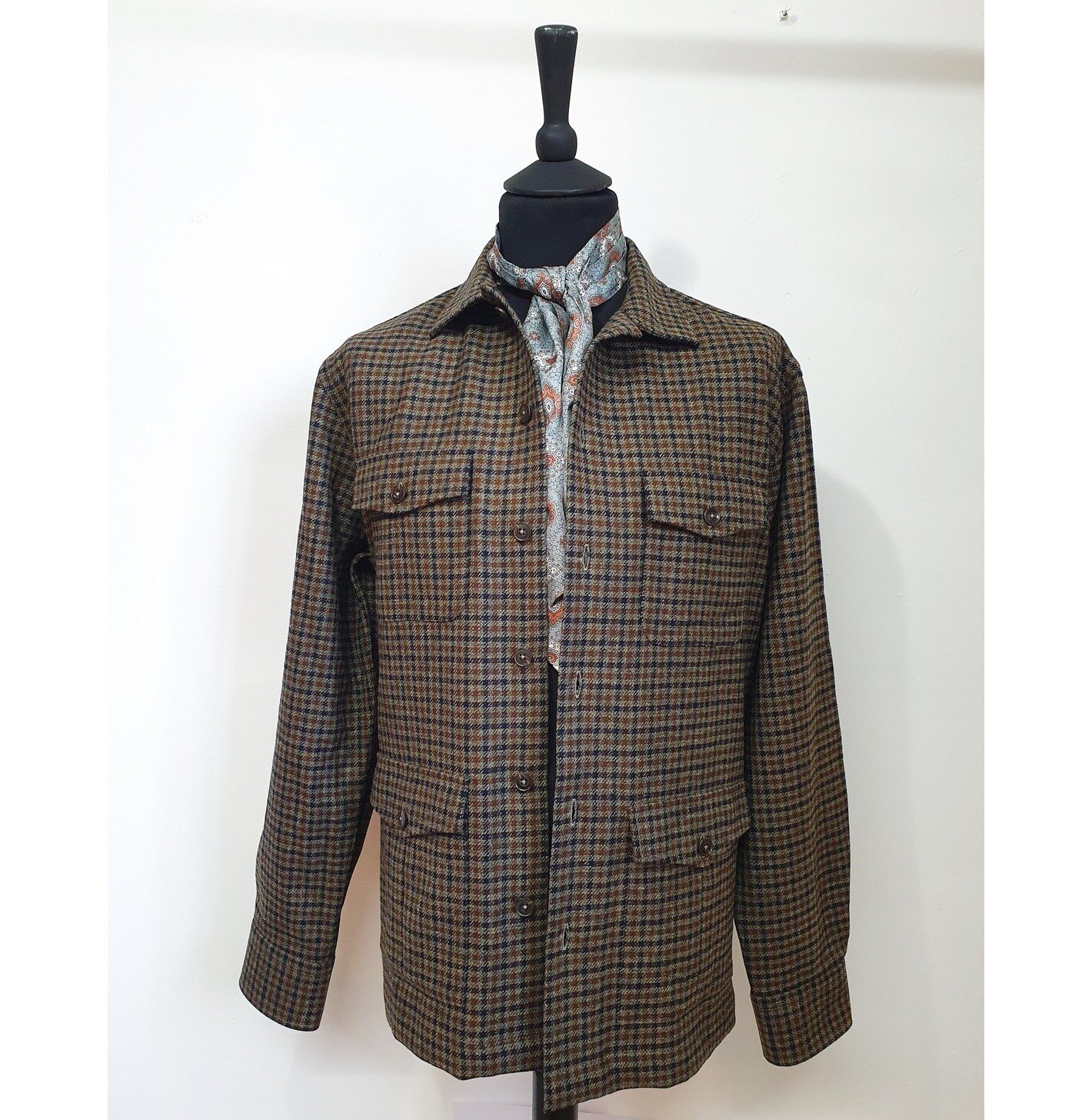 Tweed Overshirt in Fox Brothers Tweed — TWEED ADDICT Tweed Overshirt in Fox Brothers Tweed — TWEED ADDICT